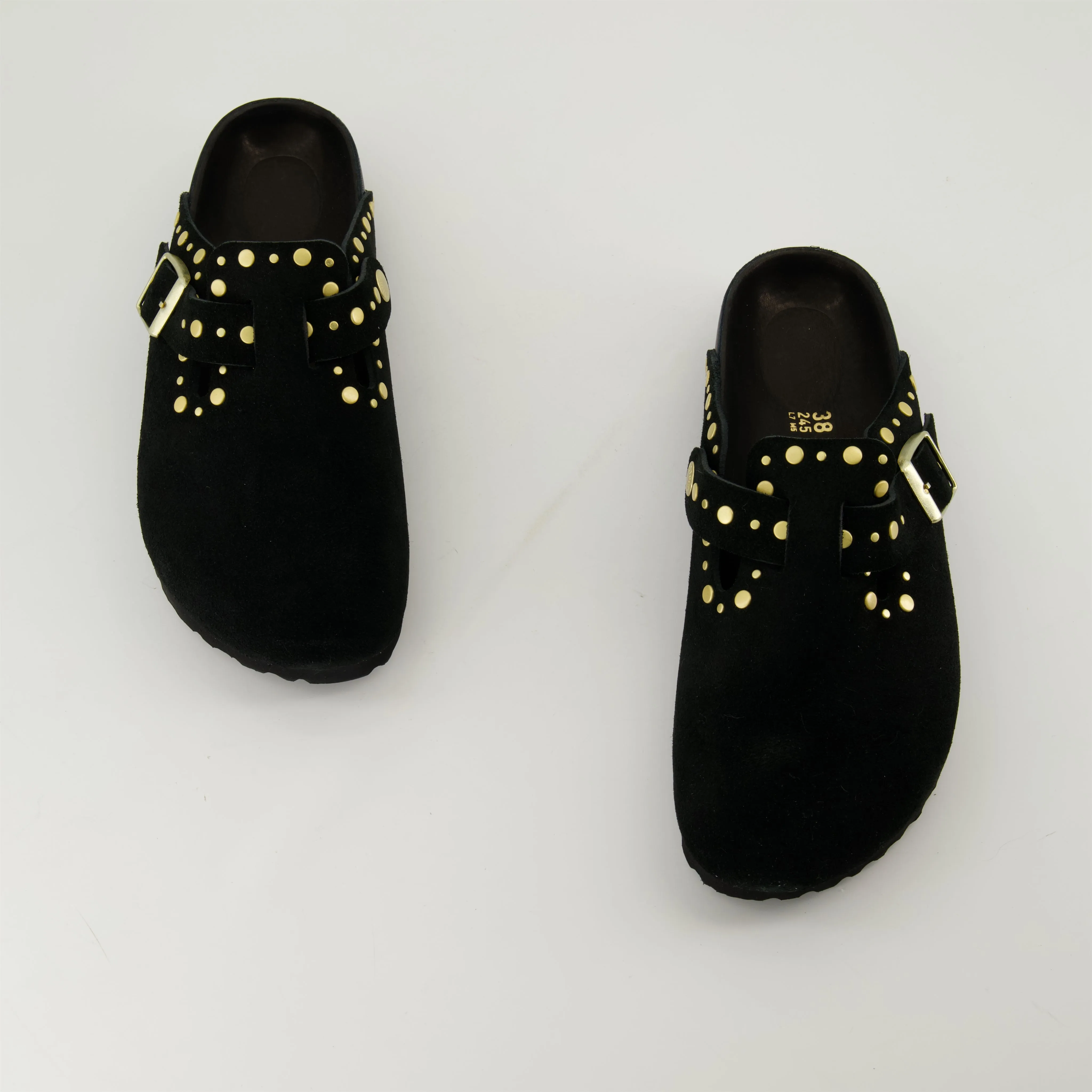 Gold Studded Mules Boston