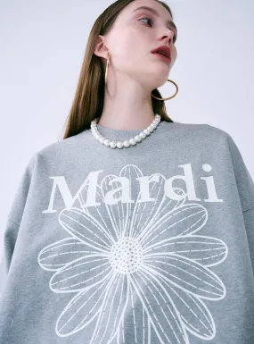 Grey Ivory Sweatshirt Flowermardi