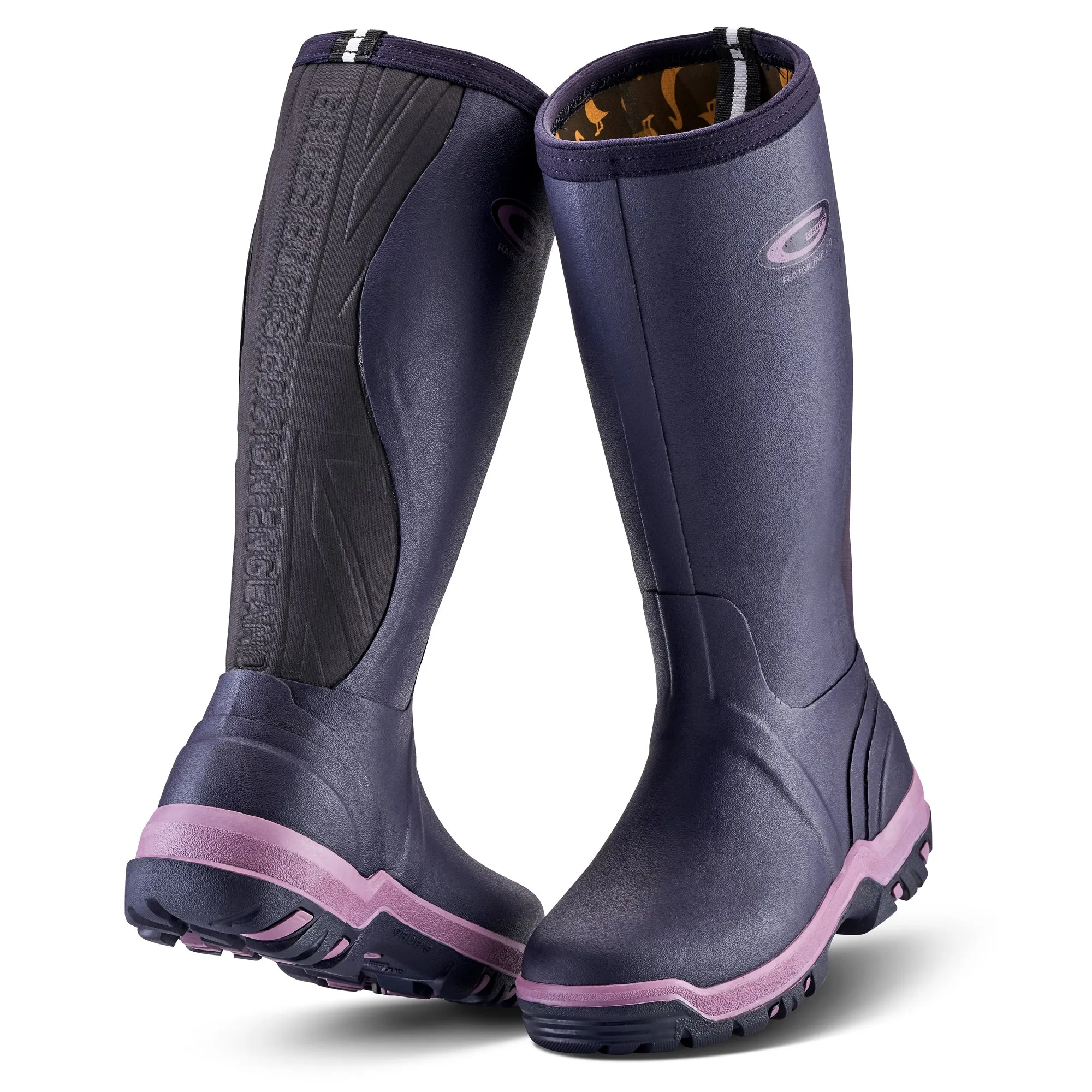 Grubs Boots Rainline Wellies Womens - Purple