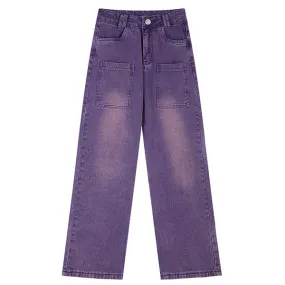 Grunge Purple Baggy Jeans