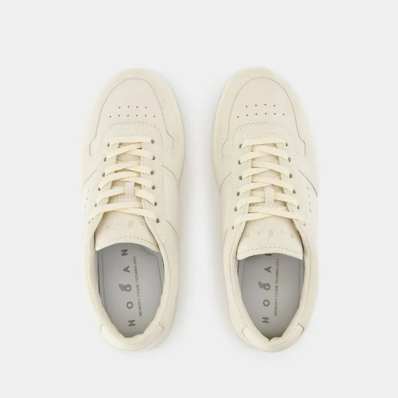 H668 Sneakers - Hogan - Leather - White