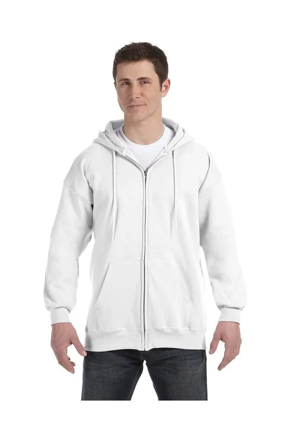 Hanes F280: Adult 9.7 oz. Ultimate Cotton(r) 90/10 Full-Zip Hood