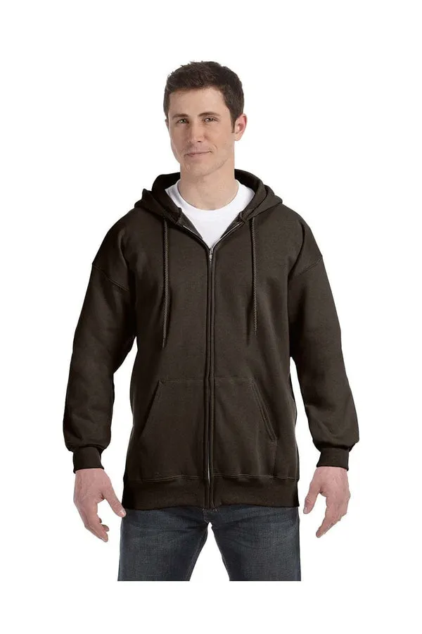 Hanes F280: Adult 9.7 oz. Ultimate Cotton(r) 90/10 Full-Zip Hood