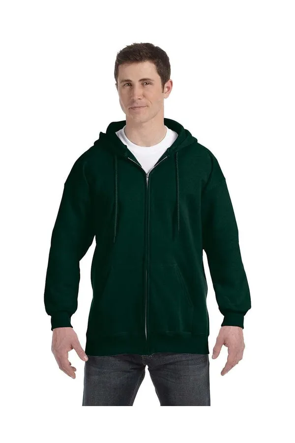 Hanes F280: Adult 9.7 oz. Ultimate Cotton(r) 90/10 Full-Zip Hood