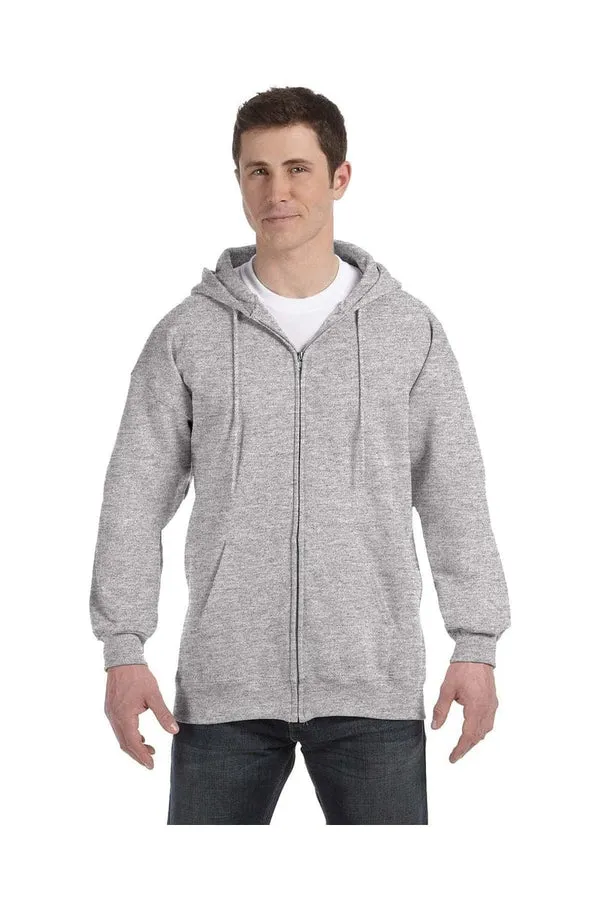 Hanes F280: Adult 9.7 oz. Ultimate Cotton(r) 90/10 Full-Zip Hood