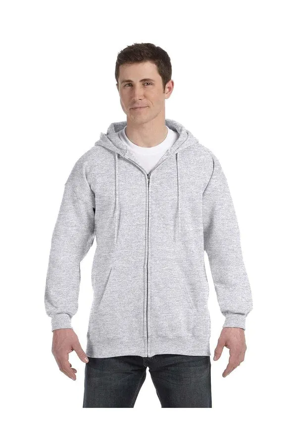 Hanes F280: Adult 9.7 oz. Ultimate Cotton(r) 90/10 Full-Zip Hood