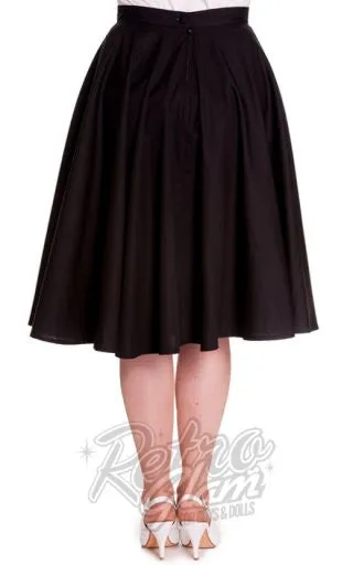 Hell Bunny Paula 50s Skirt - Black Medium Size Available