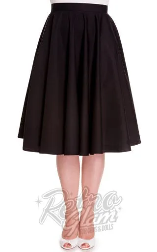 Hell Bunny Paula 50s Skirt - Black Medium Size Available