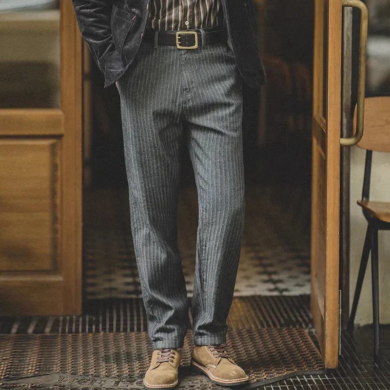 Herringbone Tapered Trousers