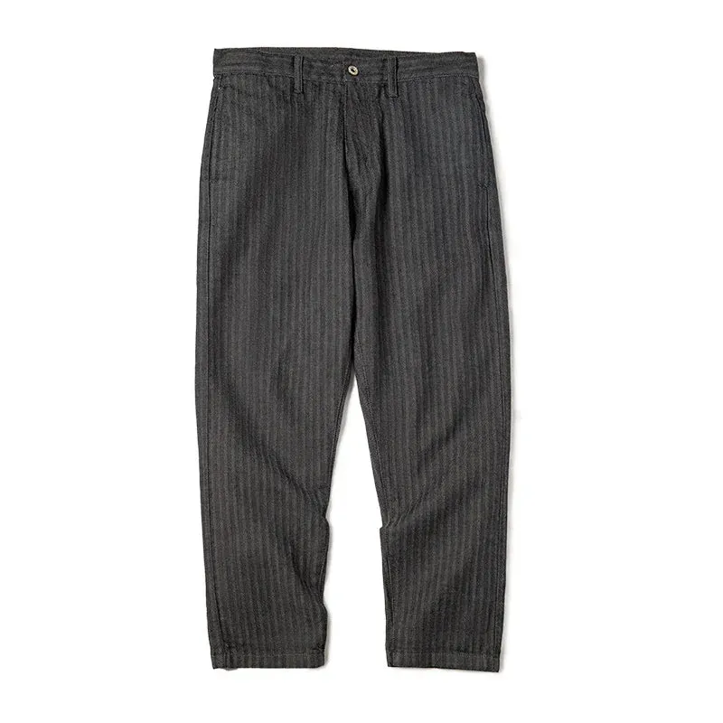 Herringbone Tapered Trousers