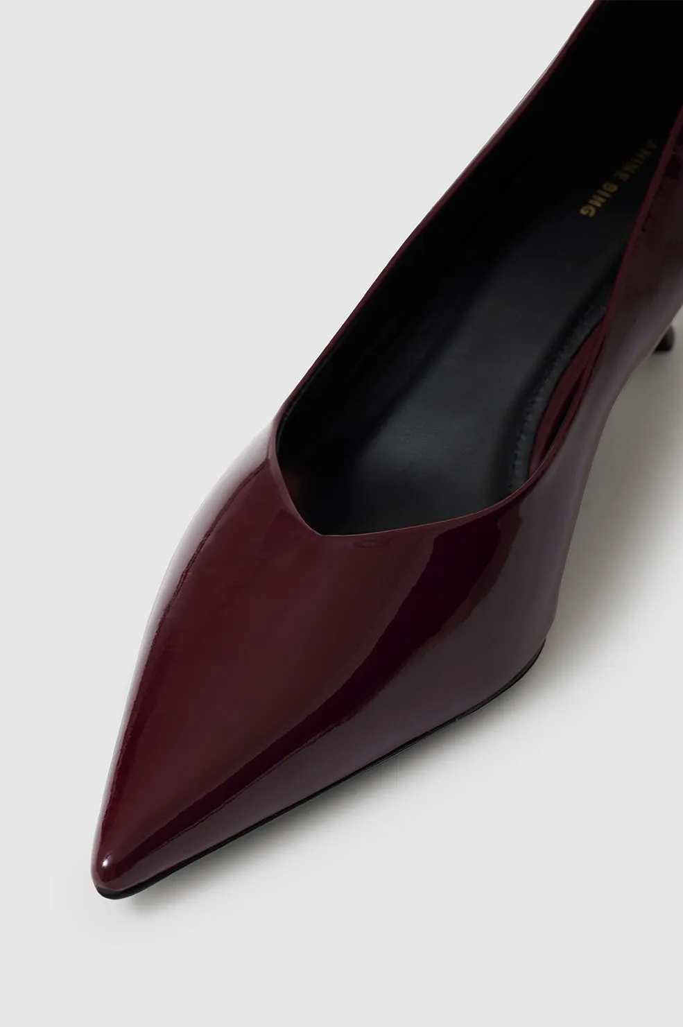 Hilda Pumps - Dark Red Patent