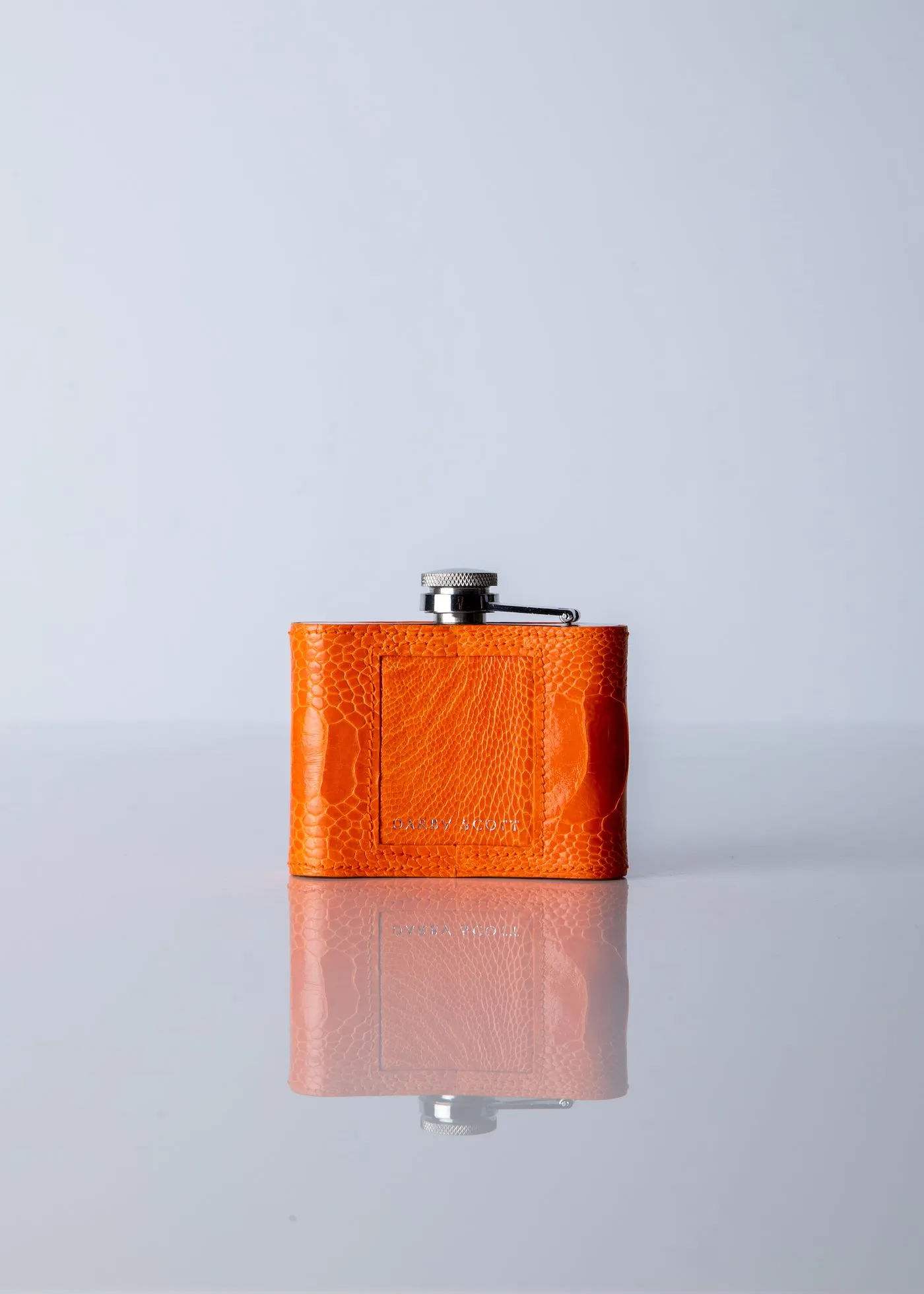 Hip Flask Gift Set, 4 Oz, Tangerine Orange O.L.