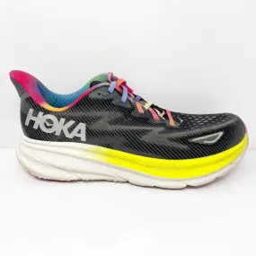 Hoka One One Mens Clifton 9 1132210 BAAB Black Running Shoes Sneakers Sz 10.5 2E