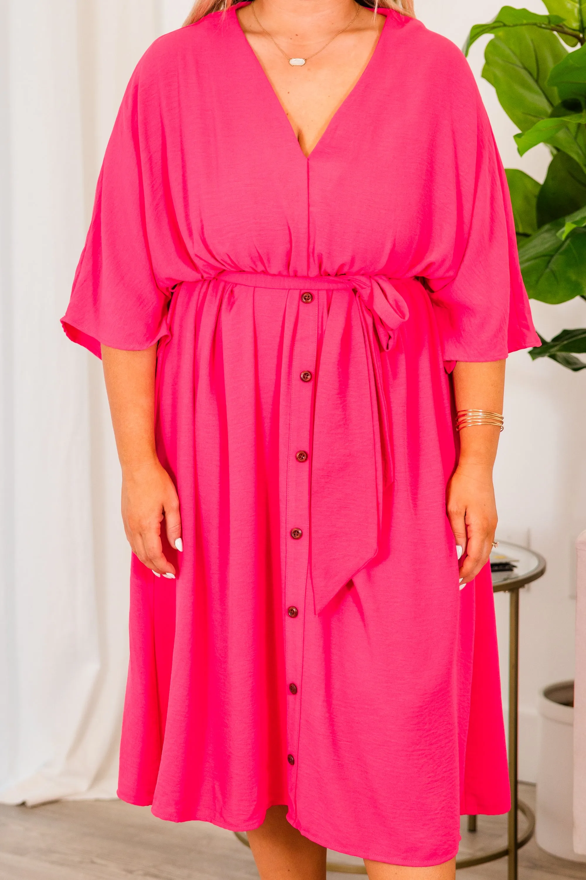 Hot Pink Hopelessly Yours Dress - Shop Now!