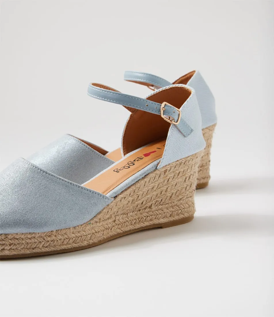 I LOVE BILLY Colli Light Blue Shimmer Multi Heels