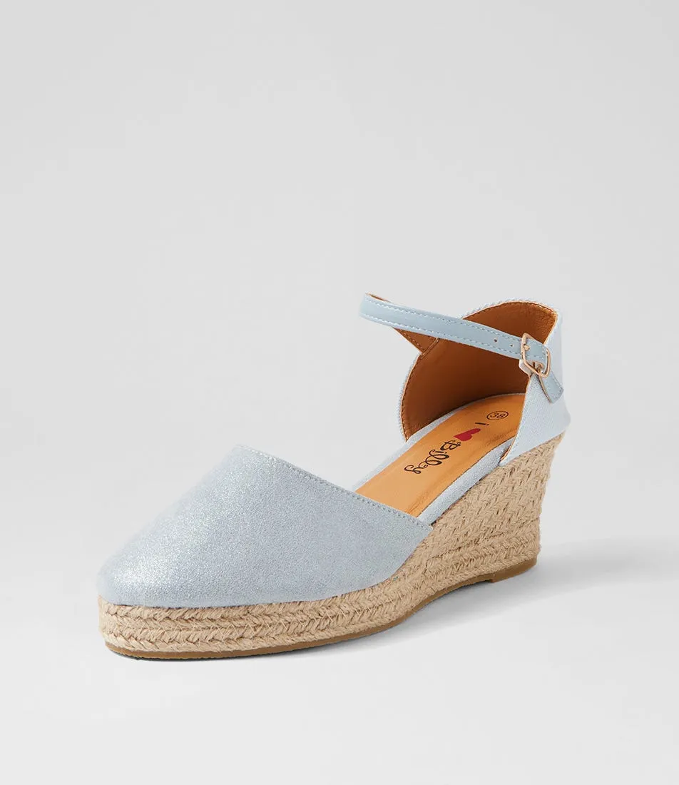 I LOVE BILLY Colli Light Blue Shimmer Multi Heels