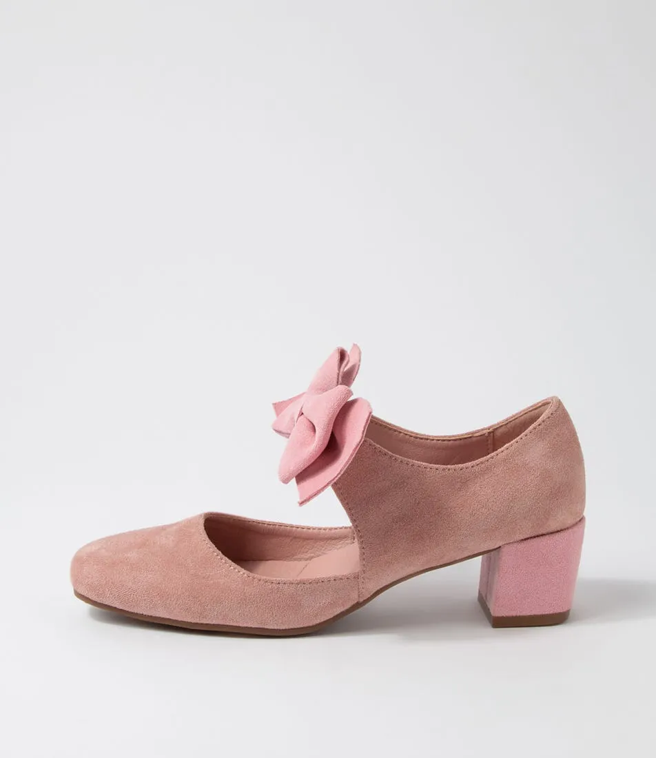 I LOVE BILLY Halim Nude Pale Pink Microsuede Heels