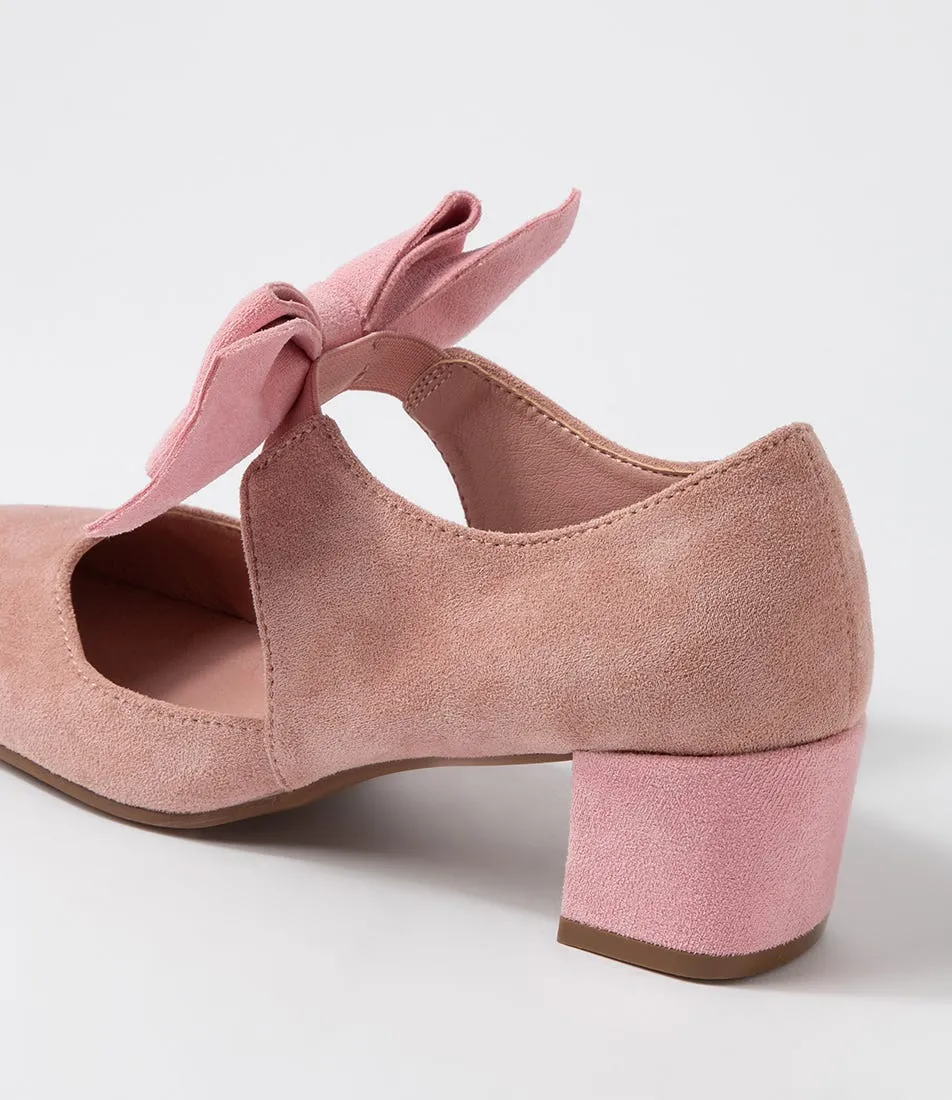 I LOVE BILLY Halim Nude Pale Pink Microsuede Heels