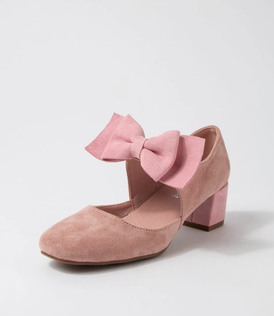 I LOVE BILLY Halim Nude Pale Pink Microsuede Heels