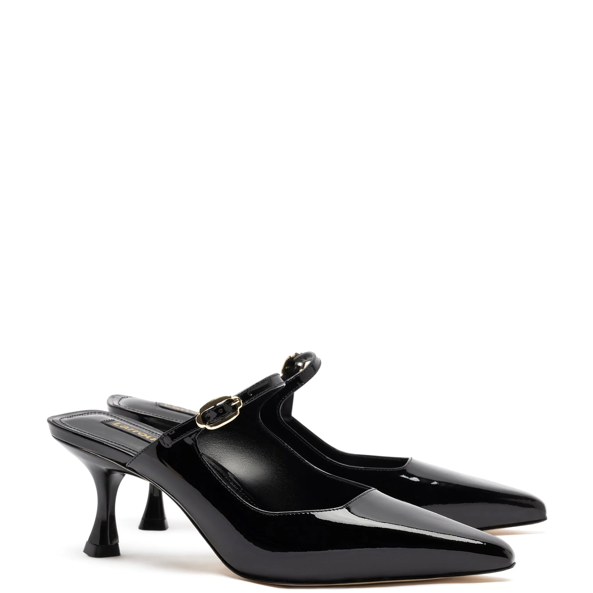 Black Patent Leather Ines Mule