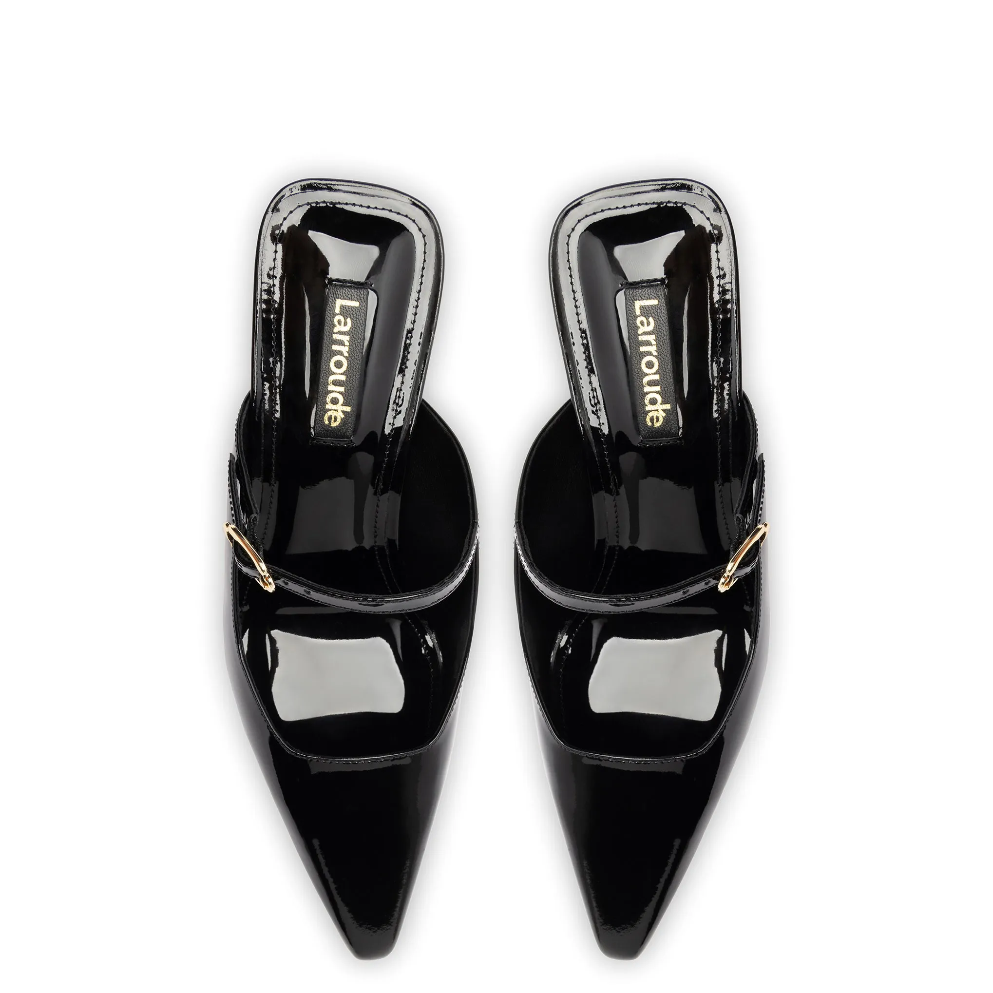 Black Patent Leather Ines Mule