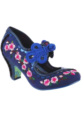 Blue Cherry Blossom Pumps by Irregular Choice