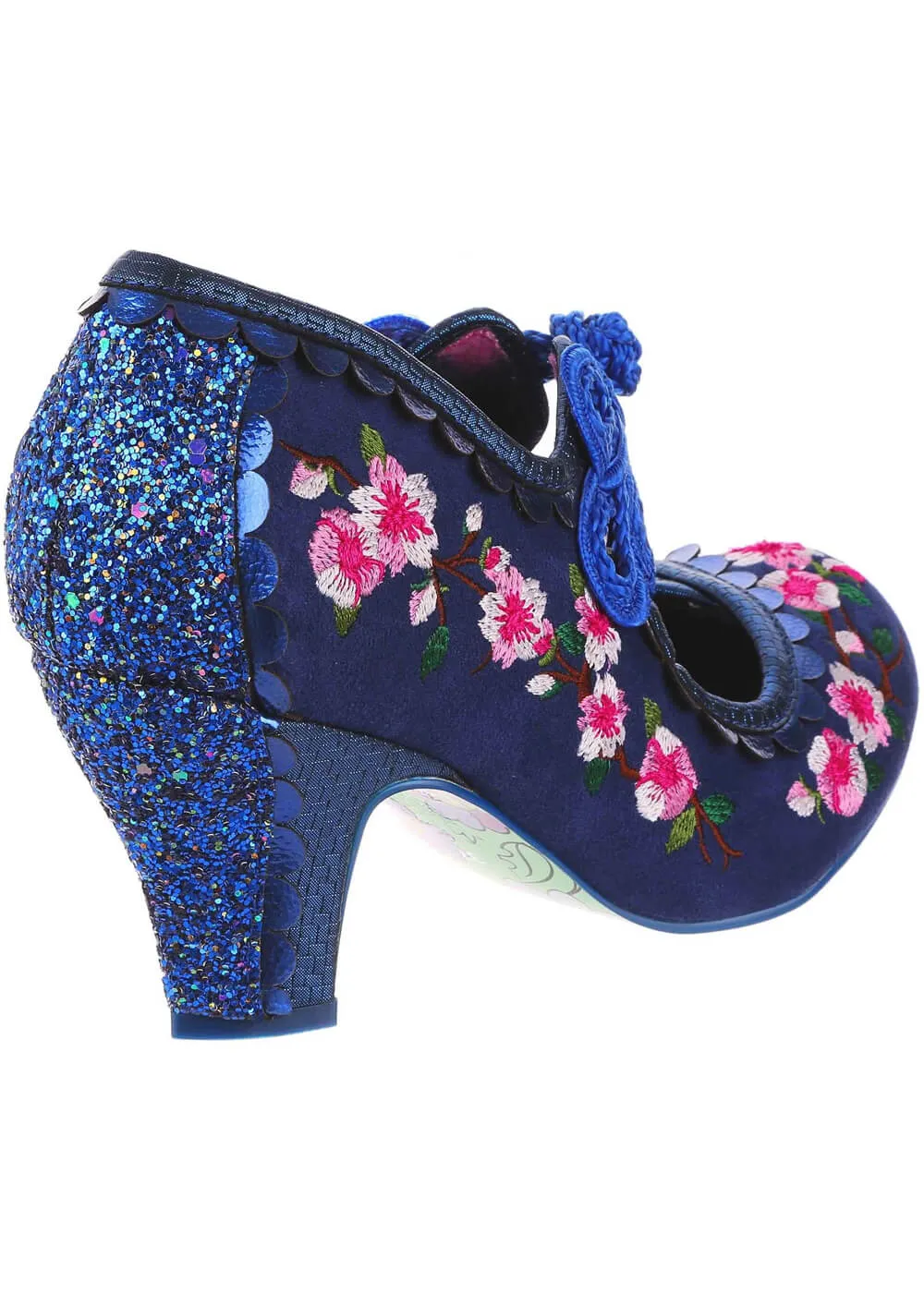 Blue Cherry Blossom Pumps by Irregular Choice