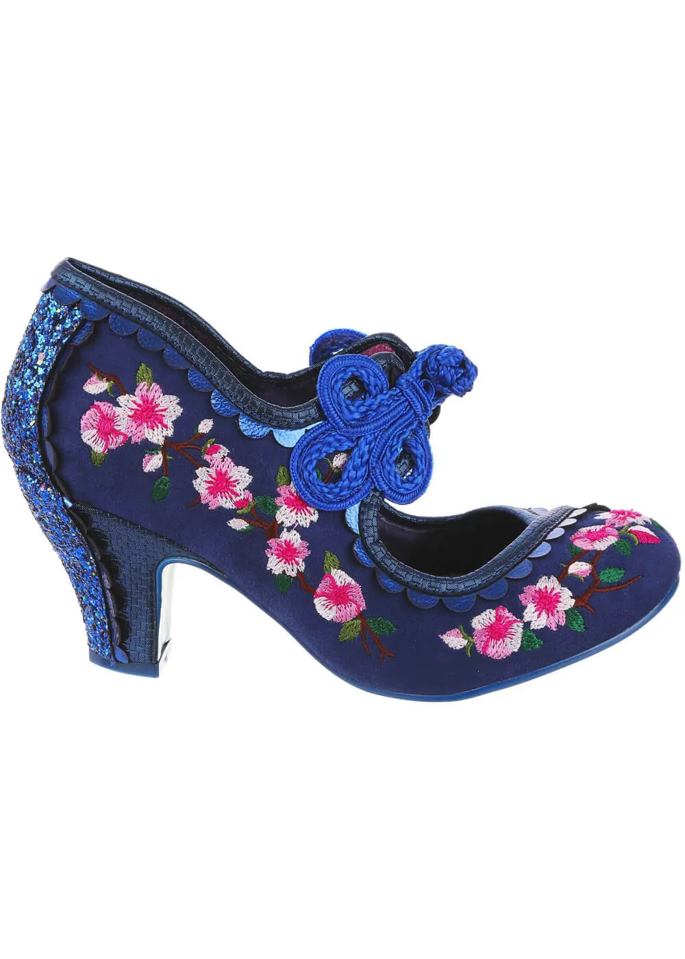 Blue Cherry Blossom Pumps by Irregular Choice