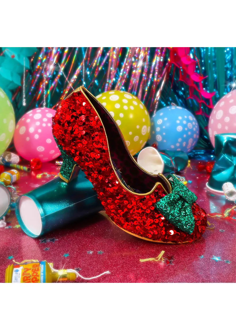 Irregular Choice Christmas Dazzling Diva Pumps Red