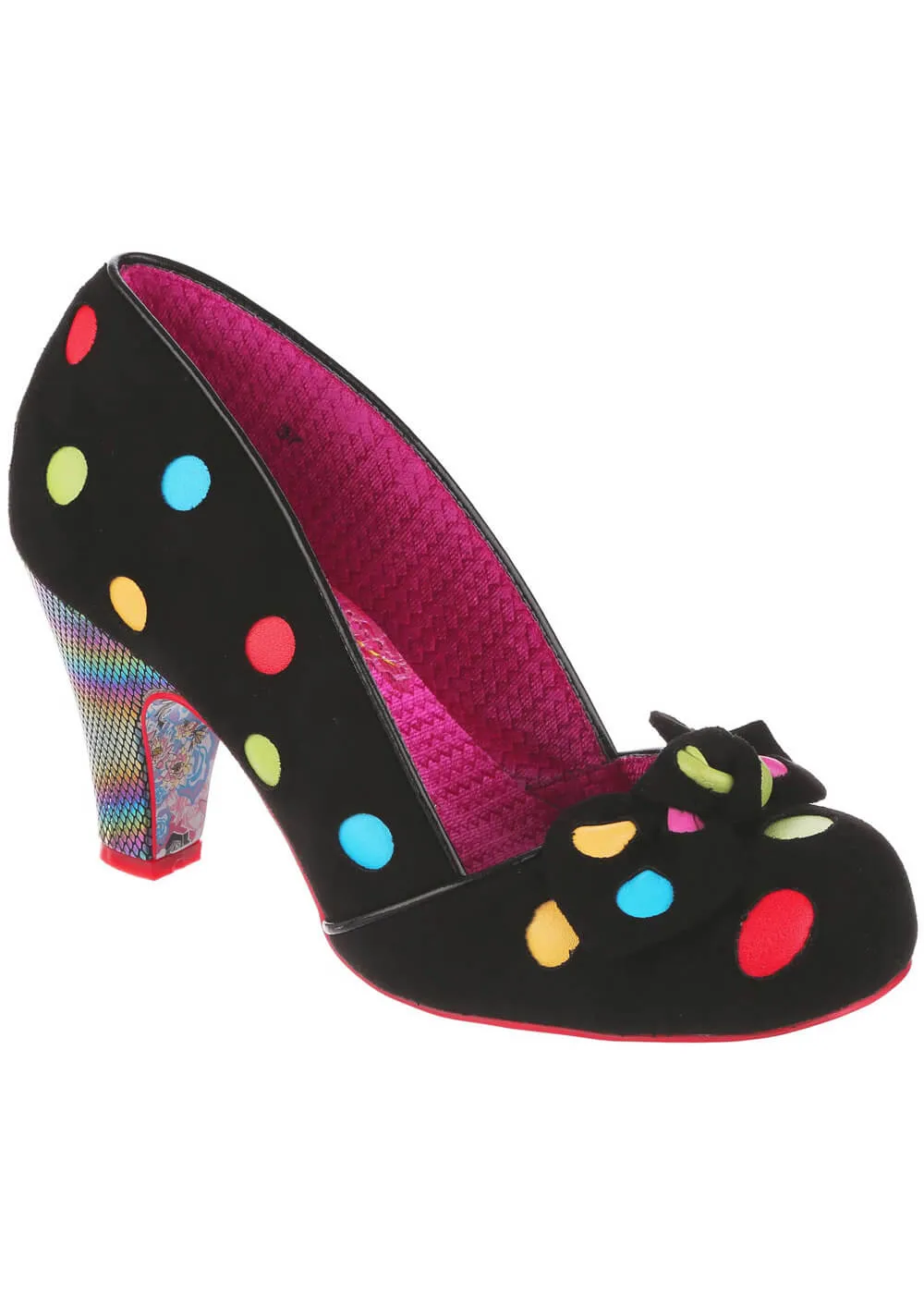 Irregular Choice Spot The Dot Black Polka Dot 50's Pumps