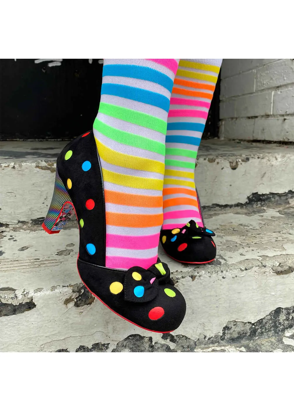 Irregular Choice Spot The Dot Black Polka Dot 50's Pumps