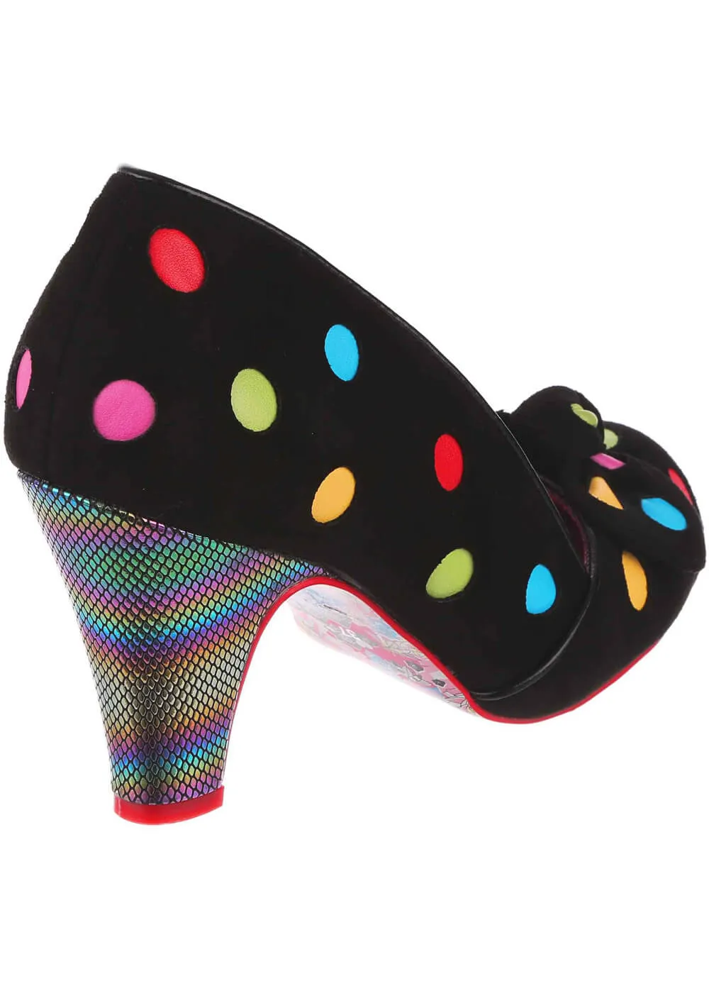 Irregular Choice Spot The Dot Black Polka Dot 50's Pumps