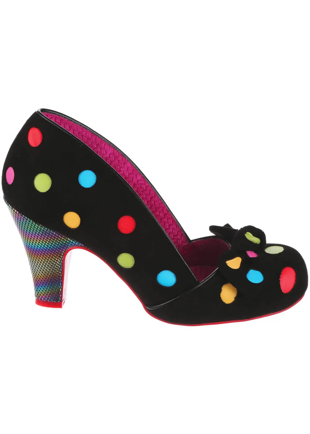 Irregular Choice Spot The Dot Black Polka Dot 50's Pumps