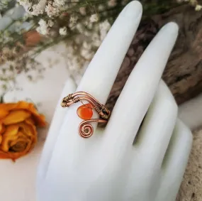 Wire Wrapped Ring-Chalcedony Onion