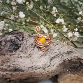 Wire Wrapped Ring- Citrine