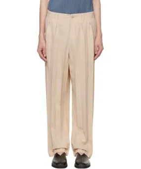 Issey Miyake Beige Edge Ensemble Trousers