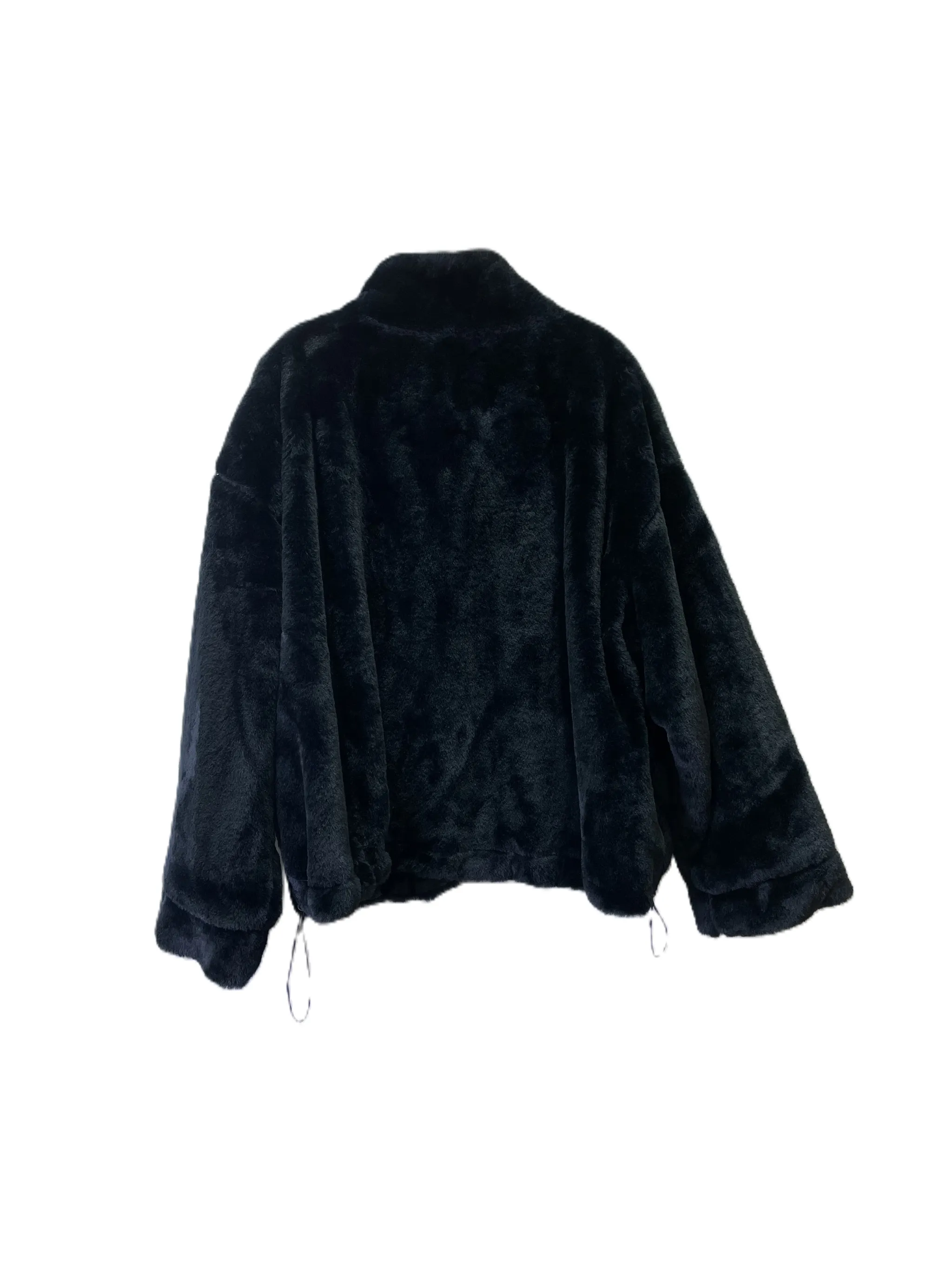 JACKET FAUX FUR & SHERPA TIME AND TRU in BLACK, Size: 2X