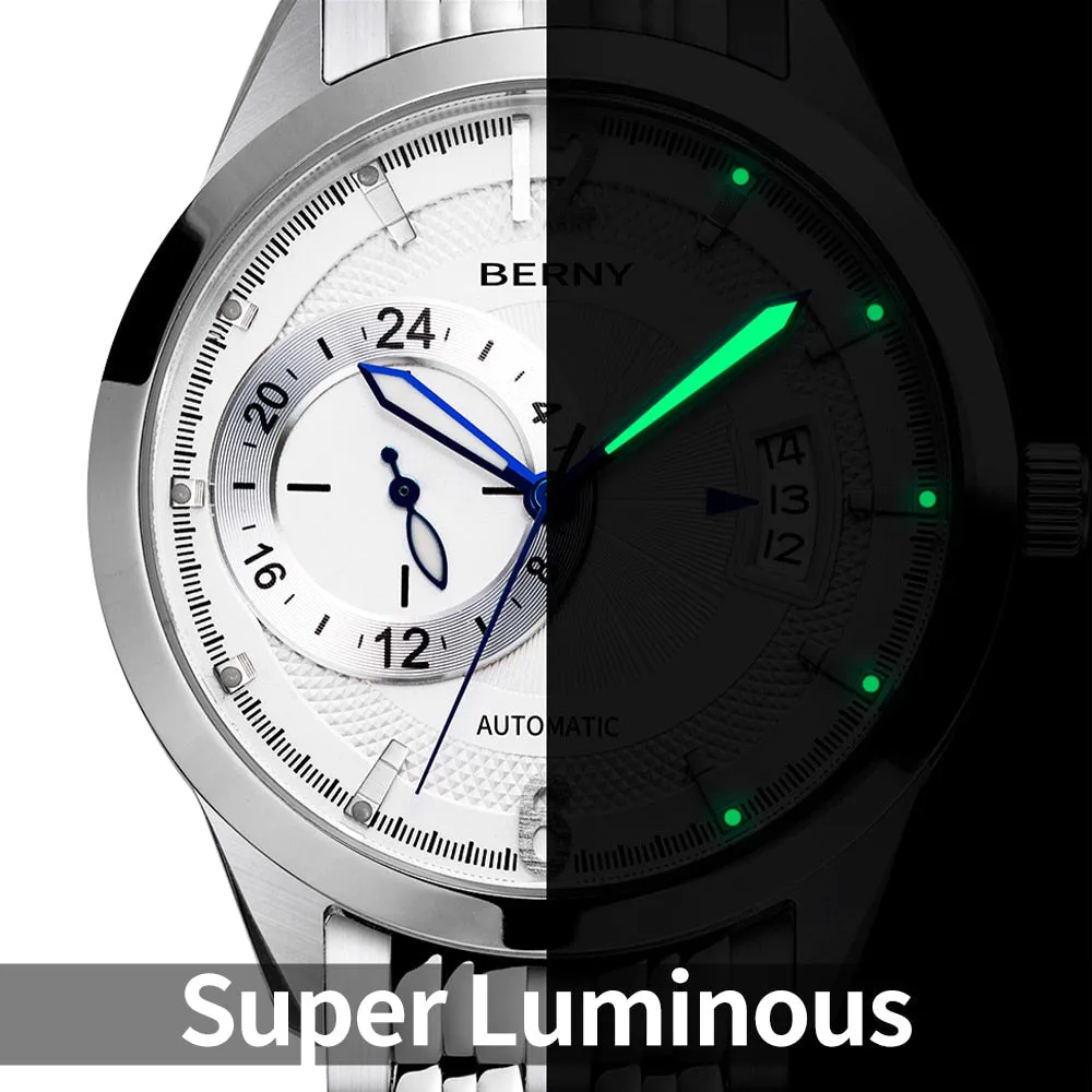 Japan Men's Automatic Watch with Luminous Calendar Functions