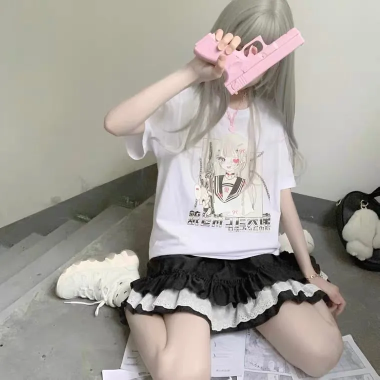 Japanese Dark Girl Oversize T-Shirt BY50053