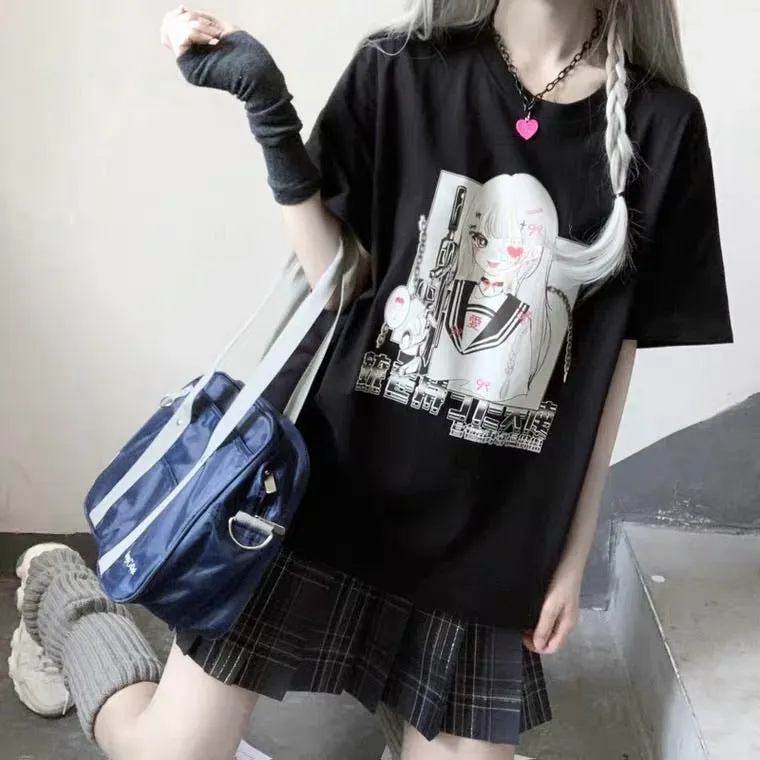 Japanese Dark Girl Oversize T-Shirt BY50053