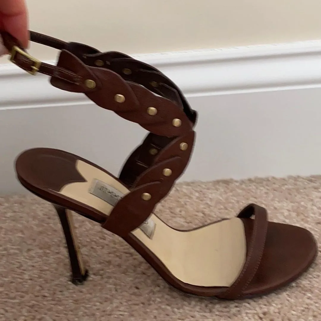 Jimmy Choo Gladiator Heels with Stud Details Size 8