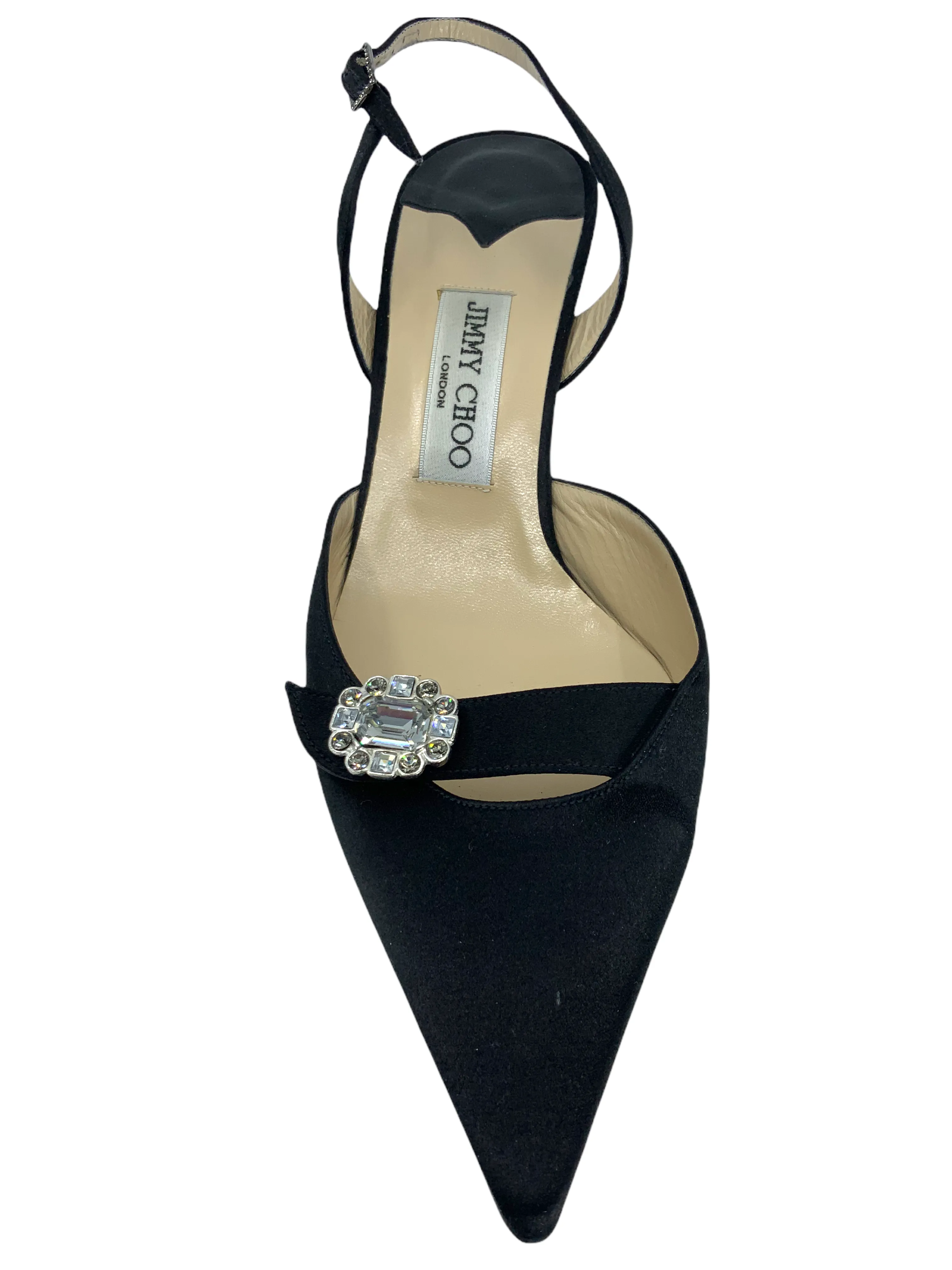 Jimmy Choo satin point toe slingback pumps size 10.5 - Buy now