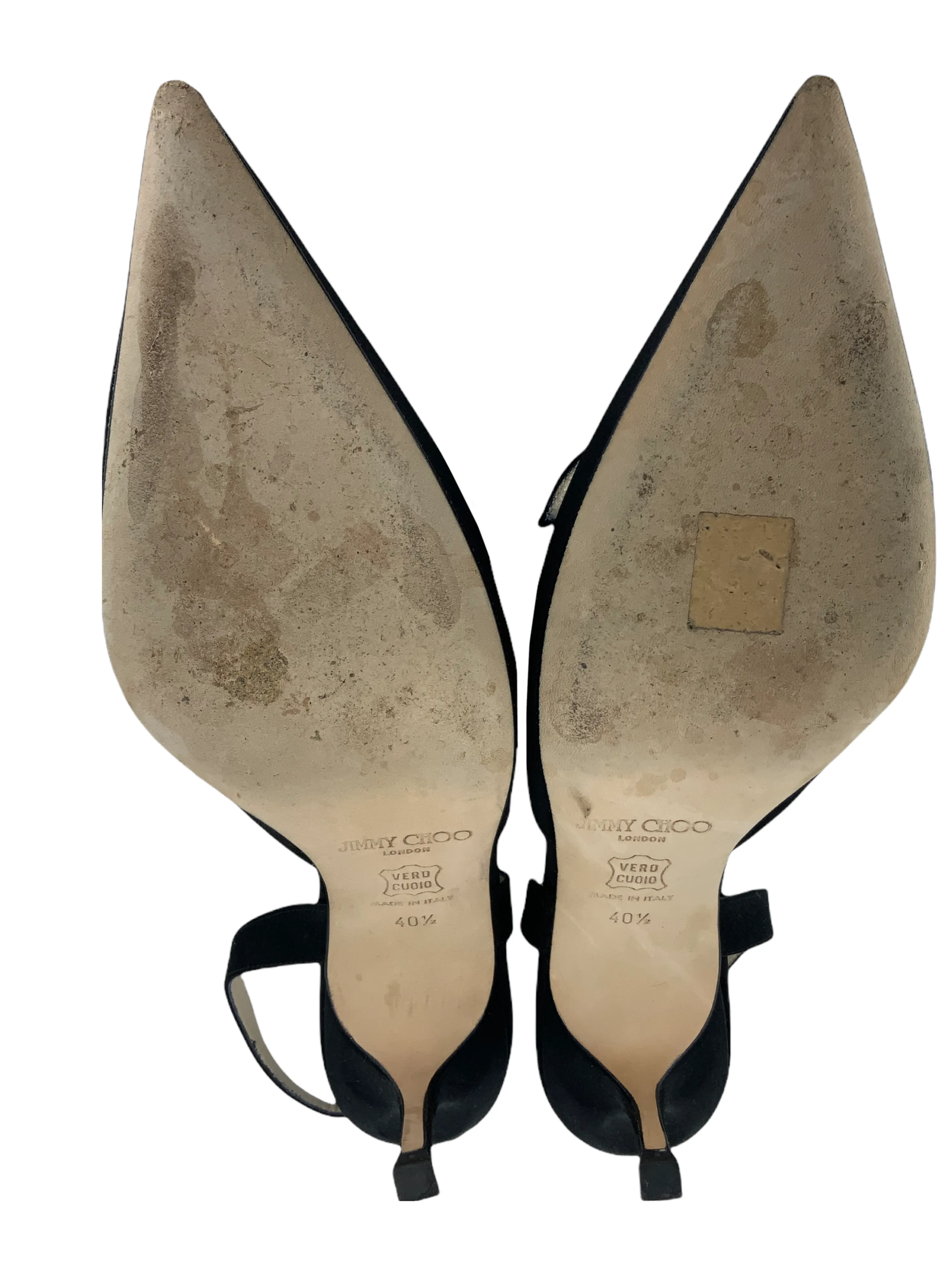 Jimmy Choo satin point toe slingback pumps size 10.5 - Buy now