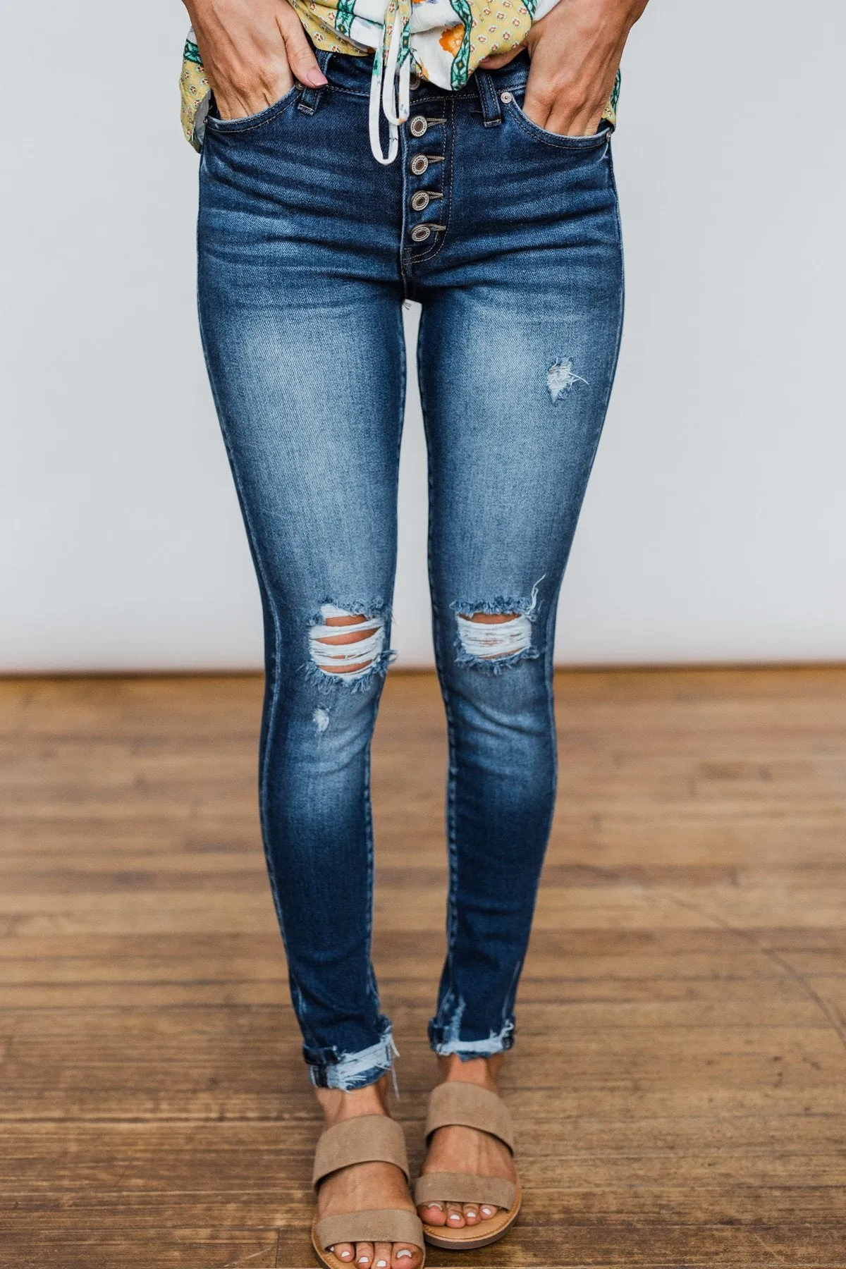 KanCan Melanie Wash Button Fly Jeans