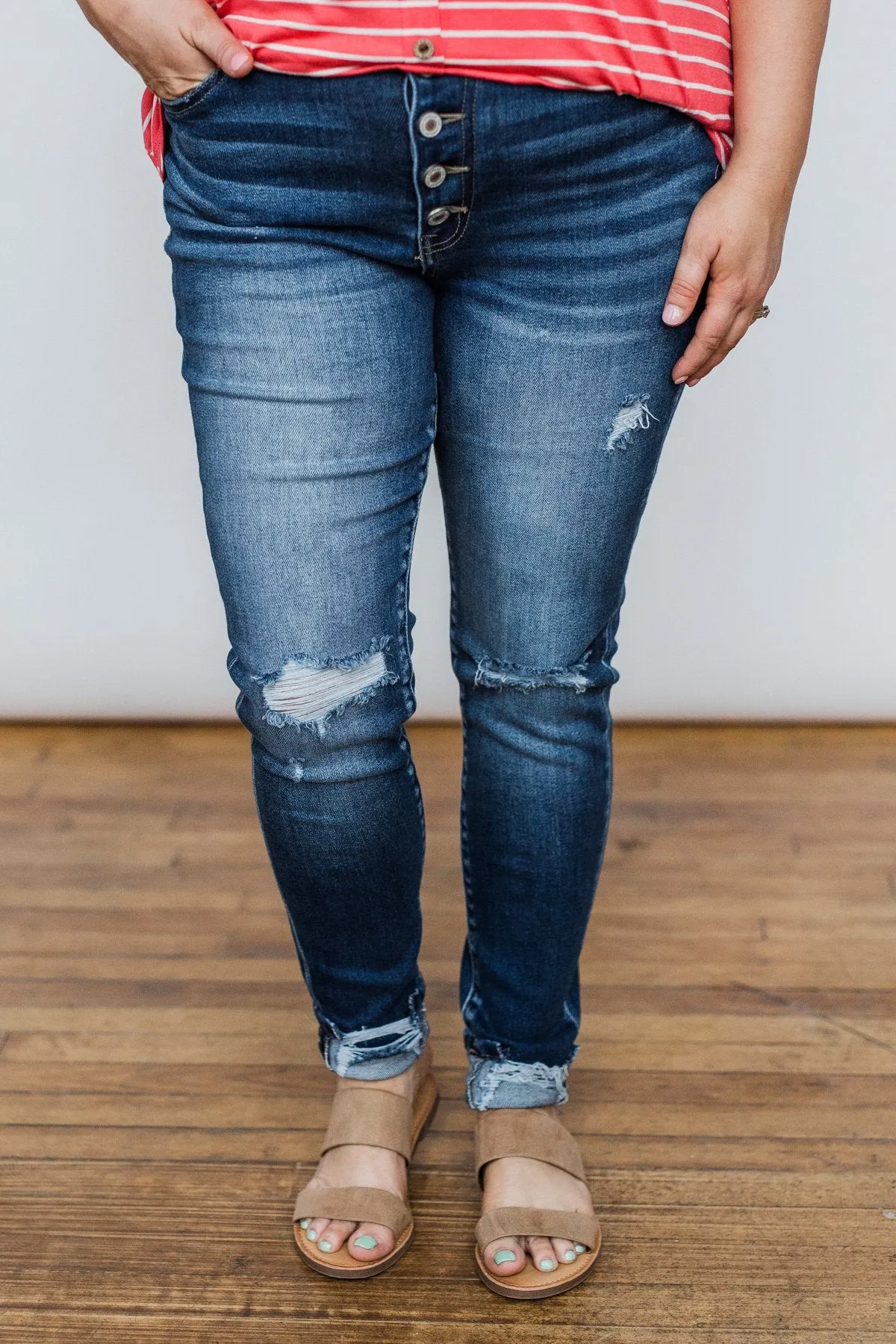 KanCan Melanie Wash Button Fly Jeans