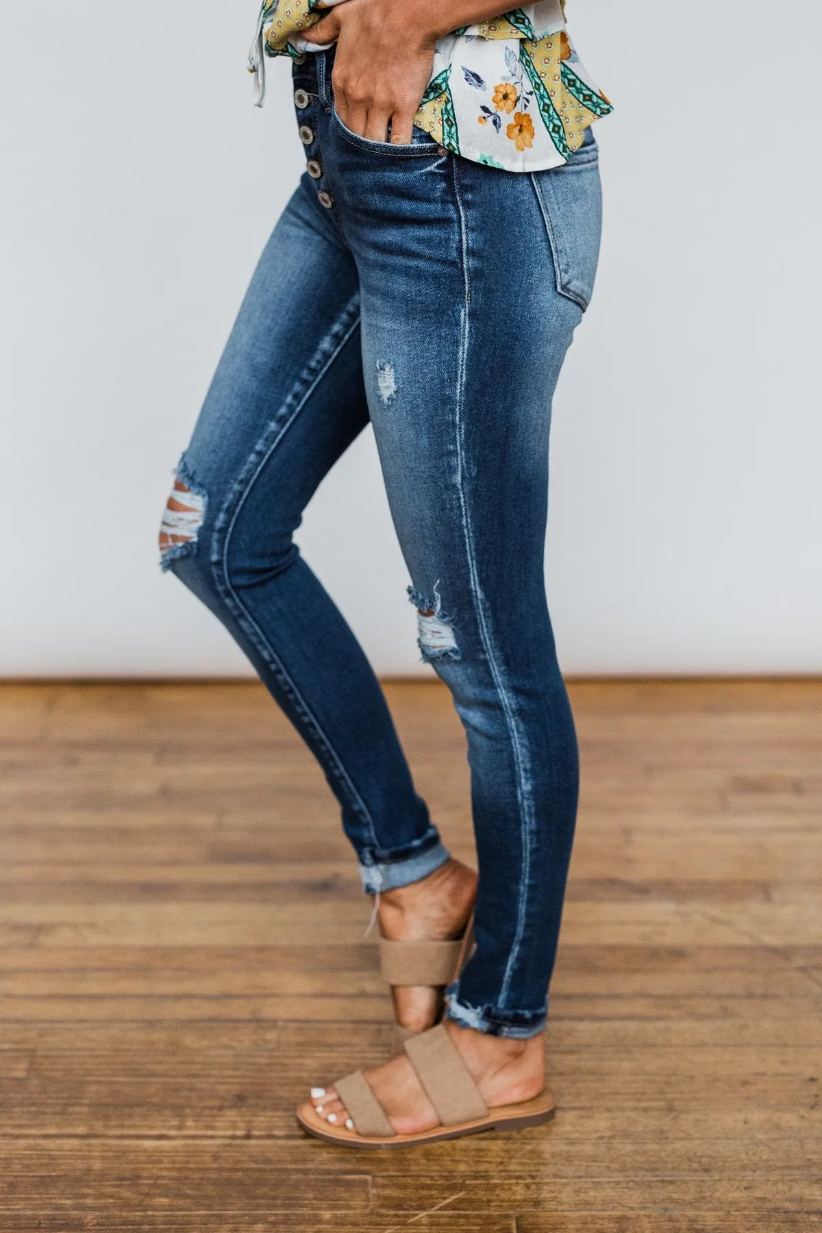 KanCan Melanie Wash Button Fly Jeans