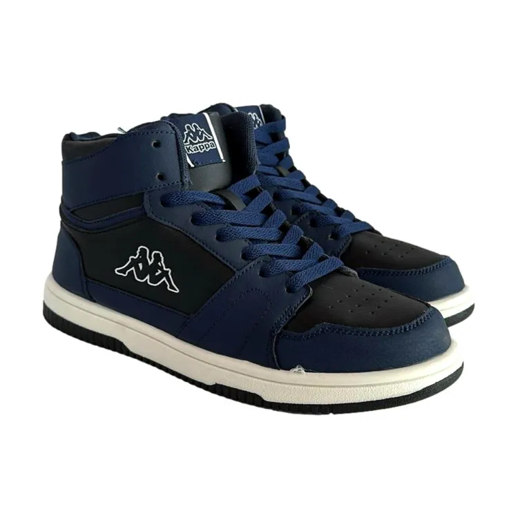 Kappa 361L8GW Logo Basin MD Kid Sneakers Alte Unisex Blu Nero