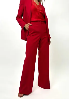 Kate & Pippa Palermo Wide Leg Trousers, Red