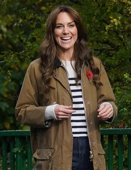 Kate Middleton Brown Cotton Jacket