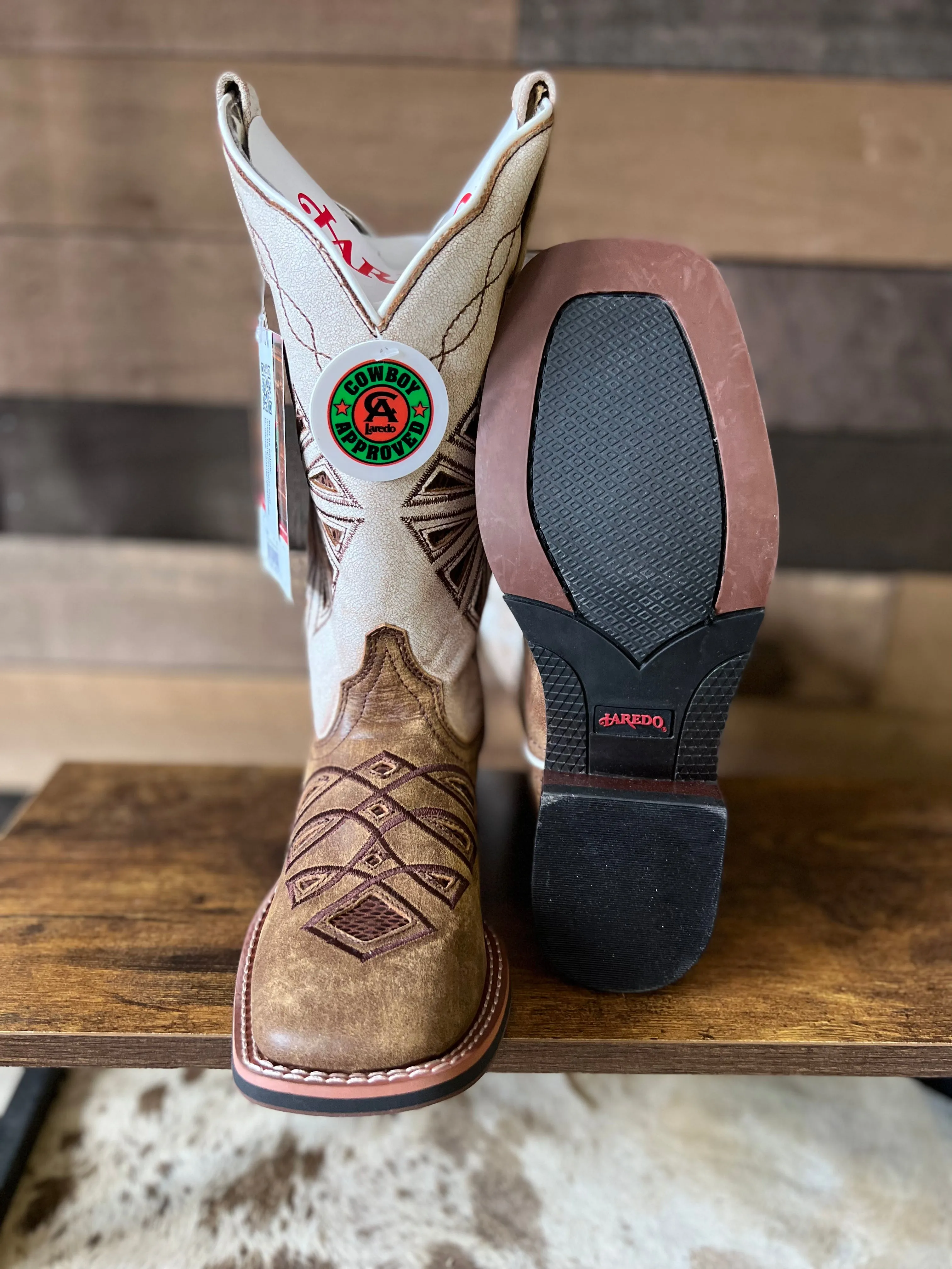 Brown and Bone White Boots for Kite Flying Days